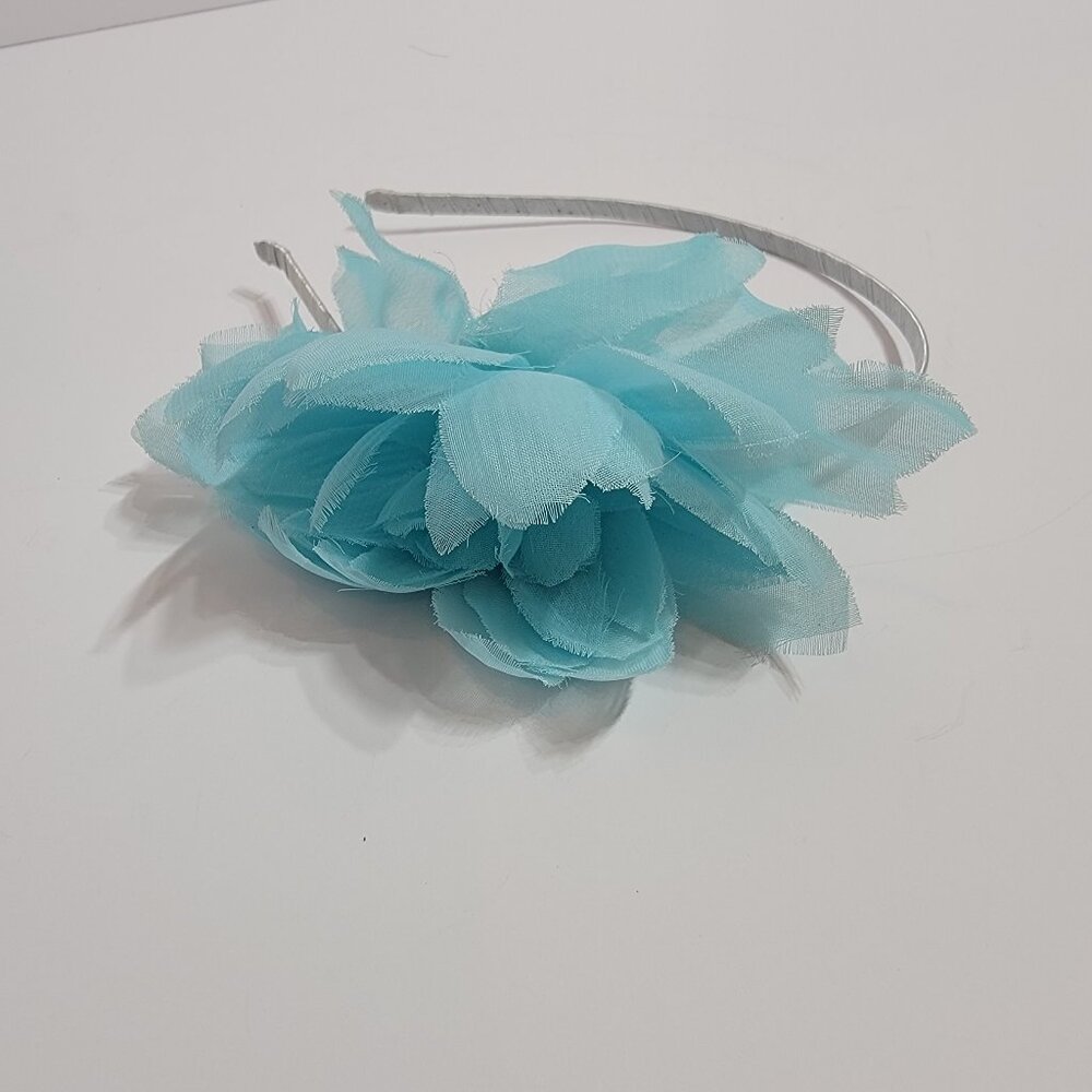 Light Blue Faux Flowered Headband